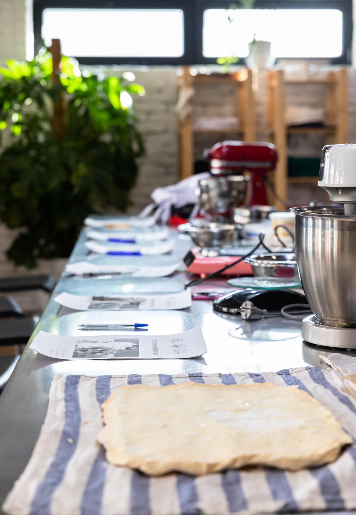 Open schedule and course materials on table